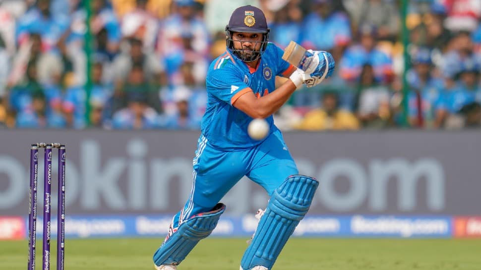 Team India captain Rohit Sharma is now joint third with Shakib Al Hasan for hitting the most fifty-plus scores in ODI World Cups, with 13 each. Sachin Tendulkar leads the list with 21 fifty-plus scores. (Photo: AP)