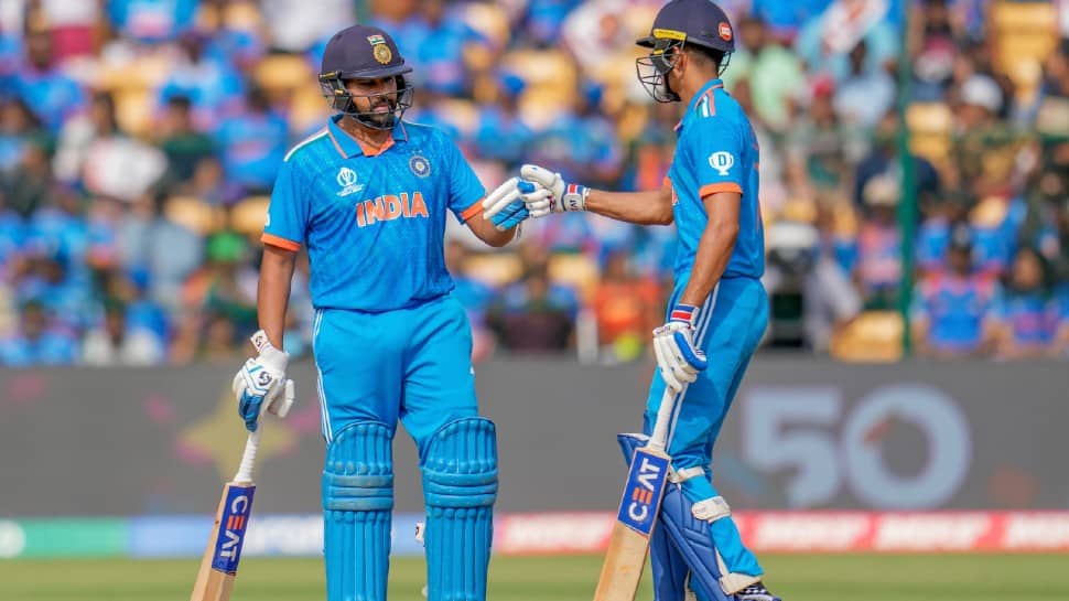 Among opening pairs with at least 1,000 runs in ODIs, Rohit Sharma and Shubman Gill have the second-highest average (74.8) behind only David Warner and Travis Head (80.1). Can Rohit and Gill continue their fine run against New Zealand in the first India vs New Zealand semifinal. (Photo: AP)