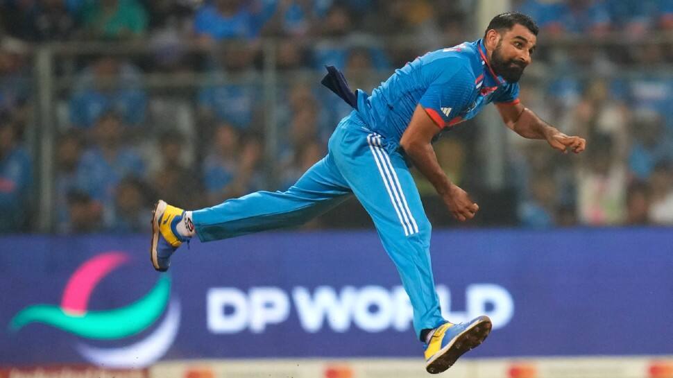 Team India pacer Mohammad Shami claimed 7/57 in the ICC Cricket World Cup 2023 semifinal against New Zealand in Mumbai on Wednesday. Shami's figures are 5th best in ODI World Cup matches and the best in World Cup knockout games. (Photo: AP)