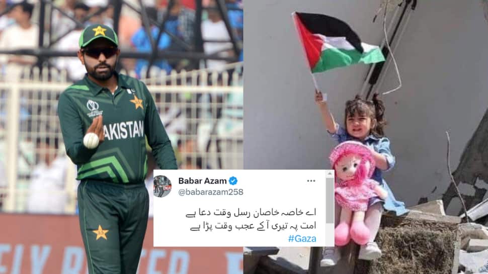 Babar Azam Posts Photo Of Little Girl Holding Palestine Flag In a Twitter Post For Gaza 