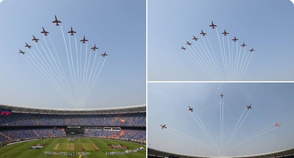 WATCH: IAF Surya Kiran Team&#039;s Air Show Wows Crowd Ahead Of World Cup Final