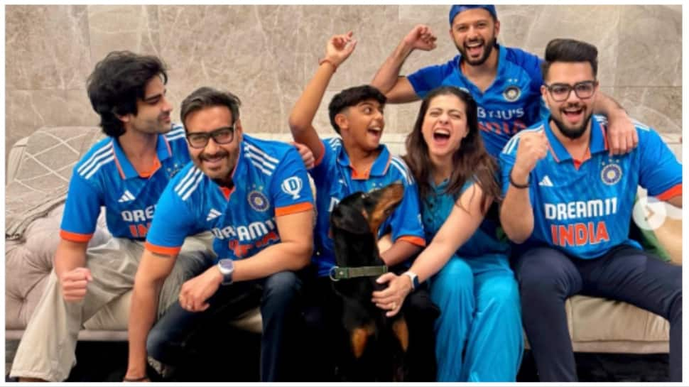 World Cup 2023 Final: Ajay Devgn, Kajol Root For Men In Blue As Match Gets Intense Between India And Australia - PICS  