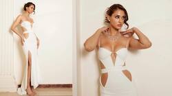 Disha Patani Stuns In White Bold Cut-Out Dress With Sultry Slit- IN PICS