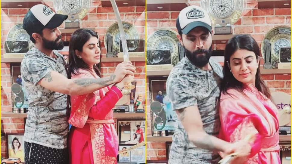 Ravindra Jadeja Teaches Sword Celebration To Wife Rivaba, CSK Shares Photo