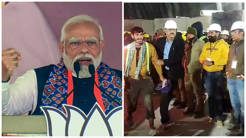 Uttarkashi Tunnel Rescue Operation: PM Modi Lauds &#039;Courageous&#039; Trapped Workers, Wishes Good Health