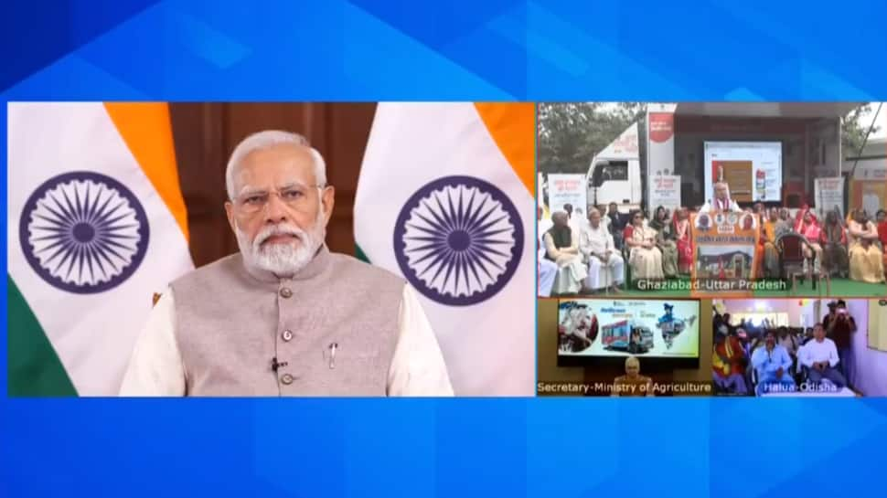 PM Modi Inaugurates Mahila Kisan Drone Kendras Initiative, Program To Boost Jan Aushadhi Kendras