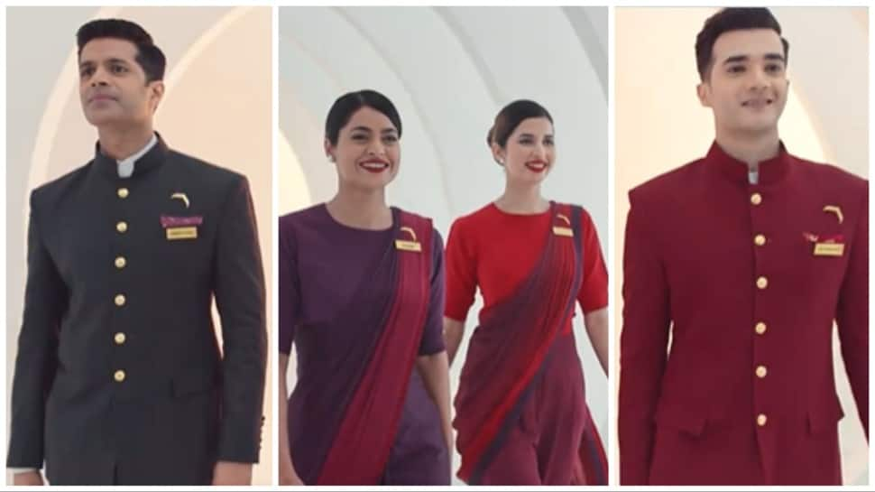 Air India Uniform: Flight Attendants To Adorn Vibrant, Fashionable Ensembles Designed By Manish Malhotra- WATCH