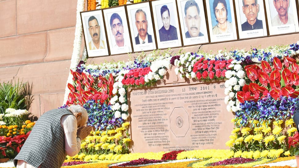PM Modi, Amit Shah, Other Leaders Pay Homage To 2001 Parliament Attack Martyrs