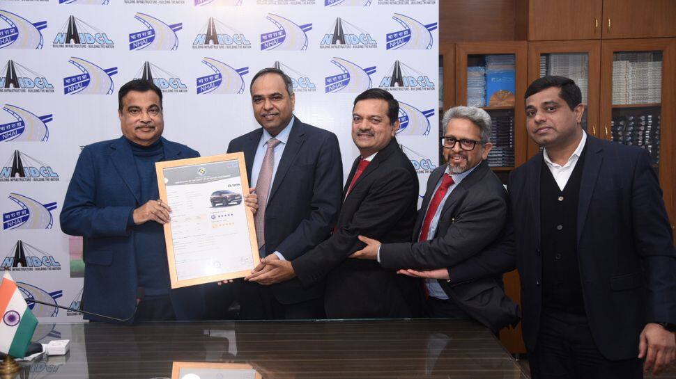 Nitin Gadkari Presents First-Ever Bharat NCAP Certification To Tata Harrier &amp; Safari, Bag Full 5-Star Rating