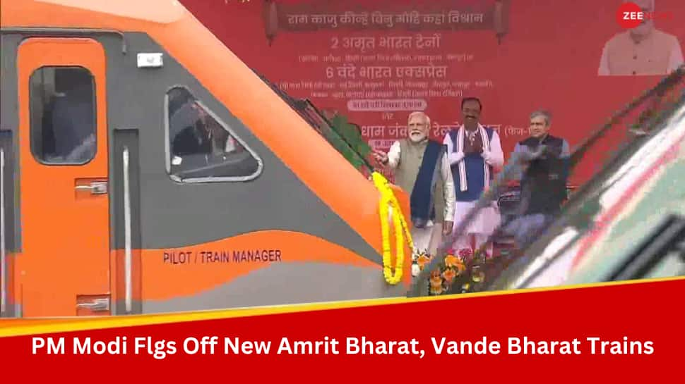 PM Modi Boosts Connectivity: Flags Off 2 Amrit Bharat, 6 Vande Bharat Trains