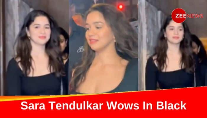 Sara Tendulkar Wows In All-Black Attire: From Stunning Black Sari To The Latest Elegant Dress – Watch Video