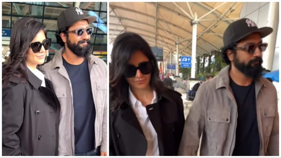 Vicky Kaushal and Katrina Kaif Papped At Mumbai Airport Ahead Of New Year Celebration - Watch