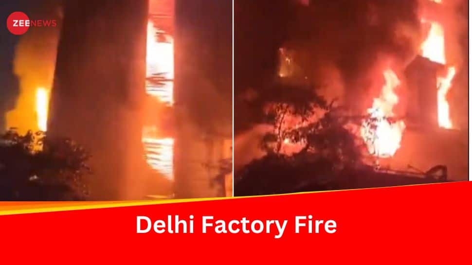 Watch: Massive Fire At Factory In Delhi&#039;s Bawana, 25 Fire Tenders Deployed