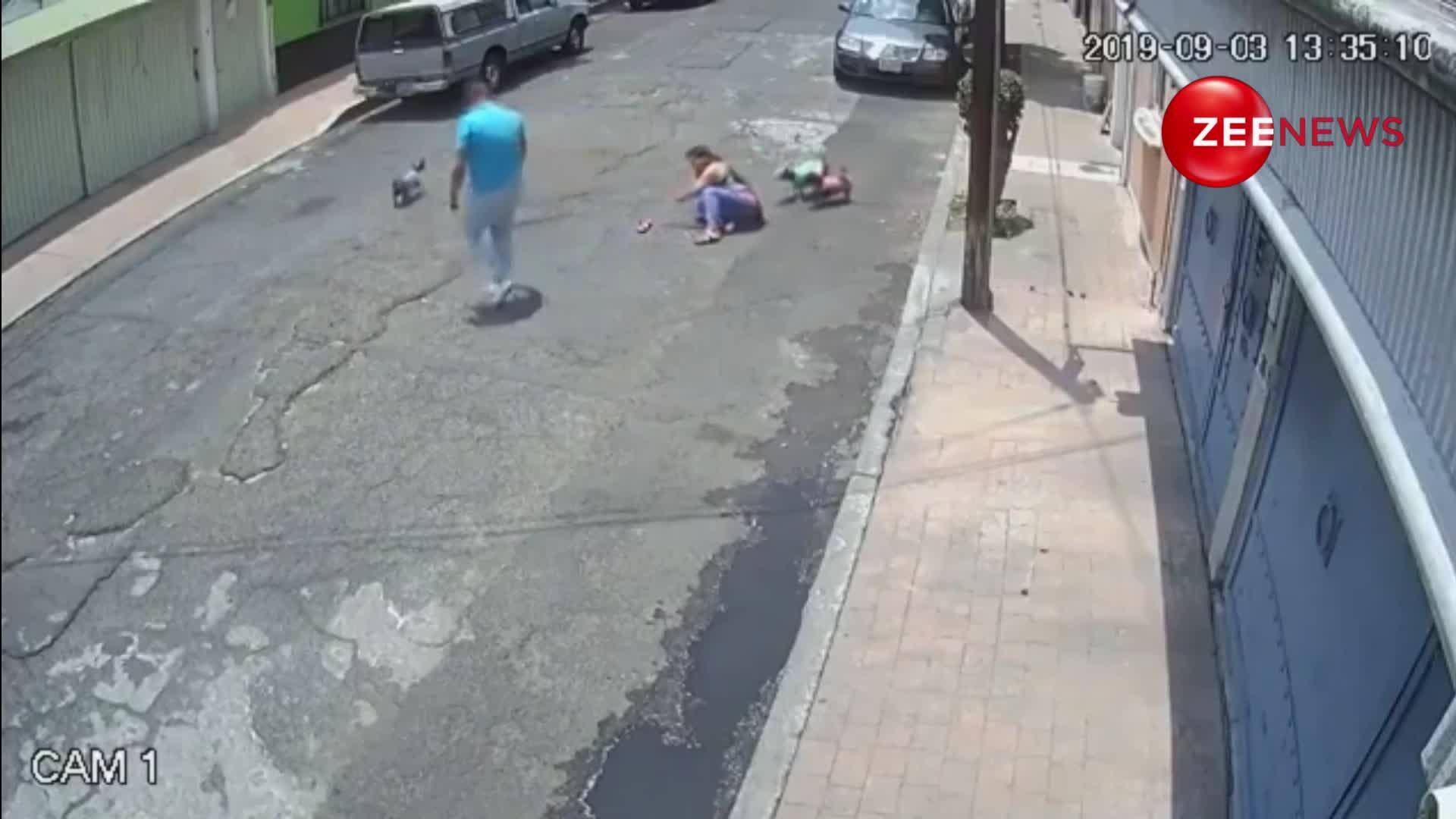 VIRAL VIDEO Man with Three Unleashed Dogs Attacks Woman and Her Leashed Pet Zee News