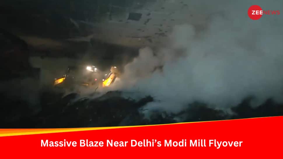 Massive Fire Breaks Out In Forest Near Delhi&#039;s Modi Mill flyover, 7 Fire Tenders On Spot
