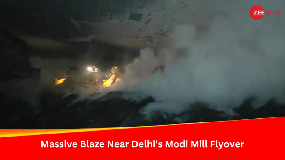 Massive Fire Breaks Out In Forest Near Delhi`s Modi Mill flyover, 7 Fire Tenders On Spot