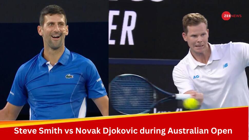 Steve Smith vs Novak Djokovic: Serbian Left In Awe With Aussie Batter&#039;s Tennis Skills - WATCH