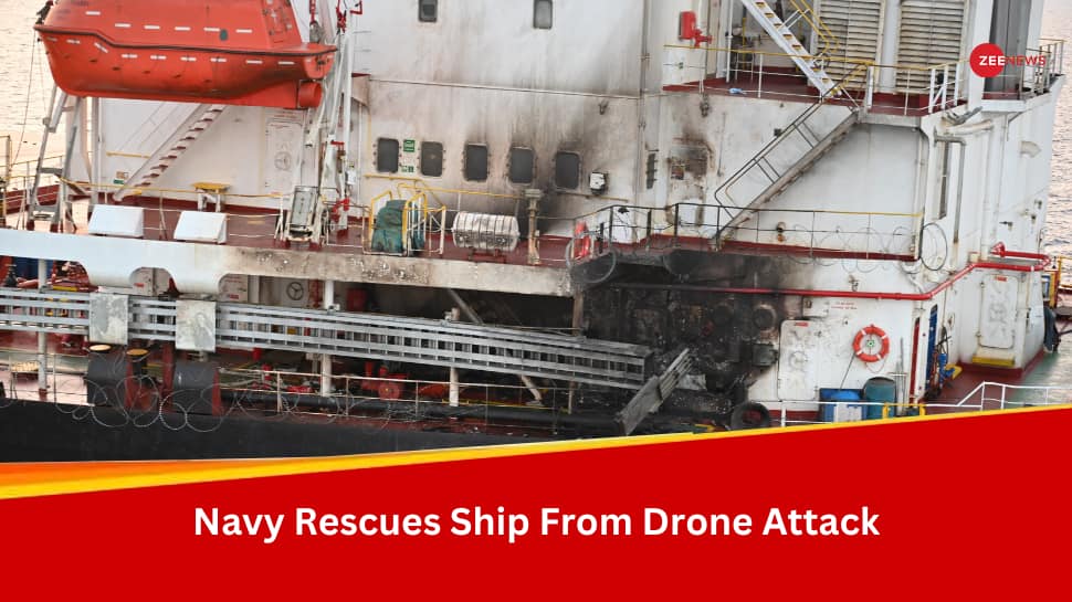 INS Visakhapatnam Rescues Marshall Island Ship With 9 Indians After Drone Attack In Gulf Of Aden
