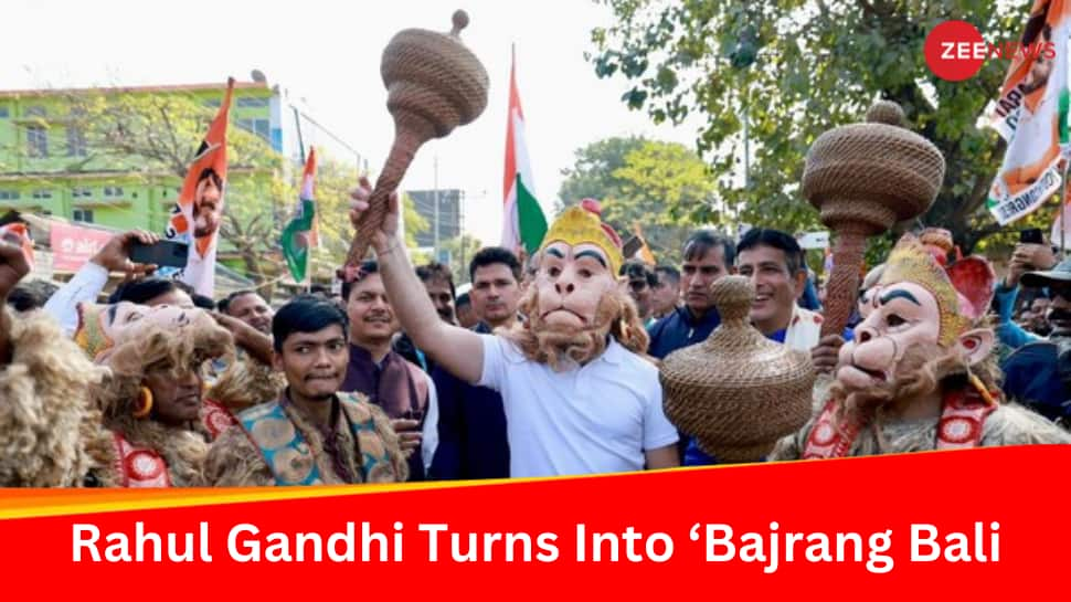 Rahul Gandhi Turns Into ‘Bajrang Bali’, Visits Sri Sri Auniati Satra During Nyay Yatra In Assam - Watch