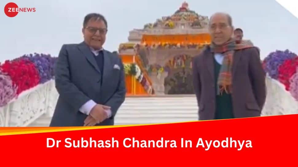 Former Rajya Sabha MP Dr Subhash Chandra Tours Ram Temple; To Attend Pran Pratishta Ceremony Tomorrow