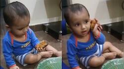 Anand Mahindra Posts Video Of Toddler Confusing Food For Phone