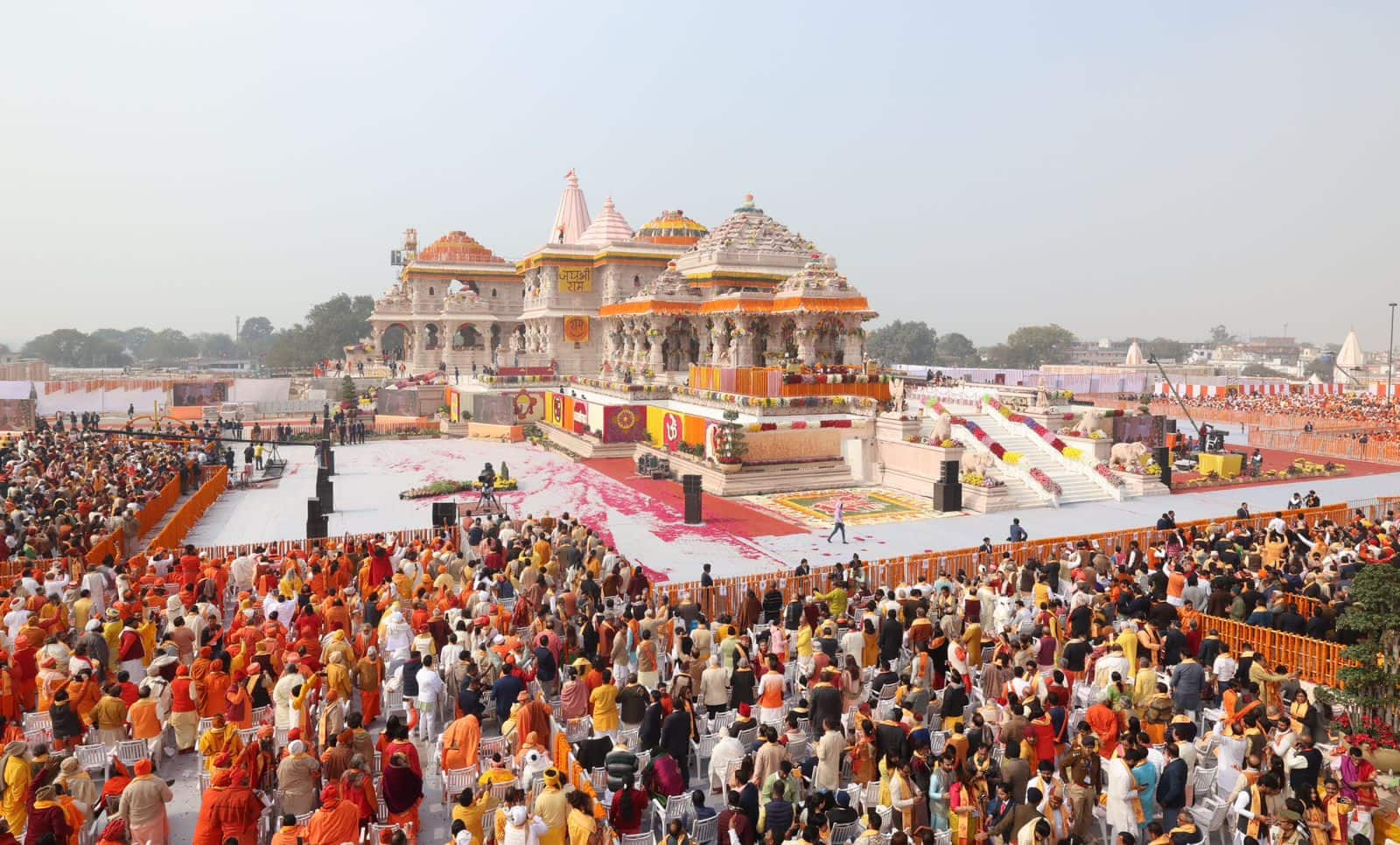 Inside Ayodhya Ram Temple Pm Modi Performs Ritual For Pran Pratishtha