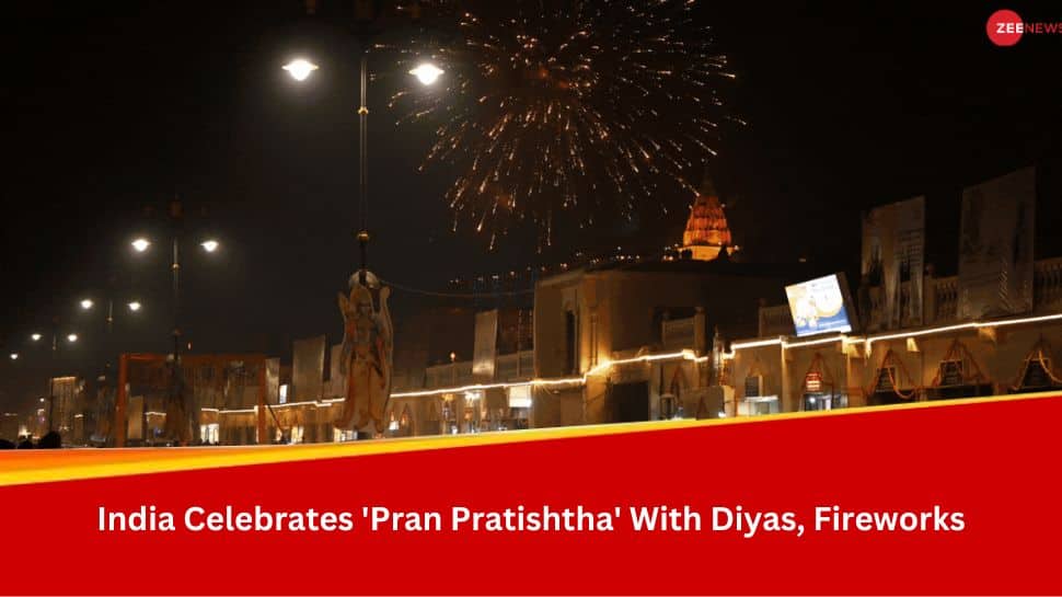 India Celebrates Ram Temple &#039;Pran Pratishtha&#039; In Ayodhya By Lighting Diyas, Fireworks 