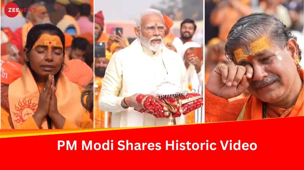 Tears, Joy, Celebrations: PM Modi Shares Iconic Video Of Ram Lalla Pran Pratistha; Watch