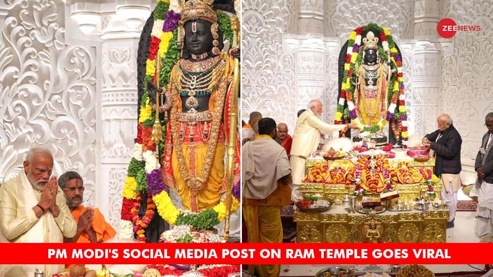 PM Modi&#039;s Instagram Post On Ayodhya Ram Temple &#039;Pran Pratishtha&#039; Hits 1 Crore Likes