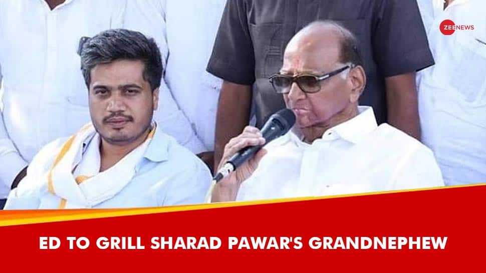 NCP Supremo Sharad Pawar&#039;s Grandnephew Rohit Appears Before ED For Questioning In Maharashtra Bank Case