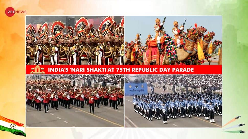Watch: From BSFs Camel Contingent To IAF Fly Past, Nari Shakti On Display At 75th Republic Day Parade