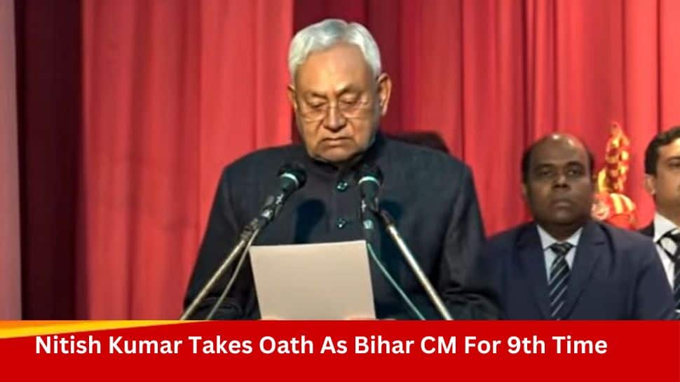 Nitish Kumar Takes Oath As Bihar Chief Minister For Record 9th Time