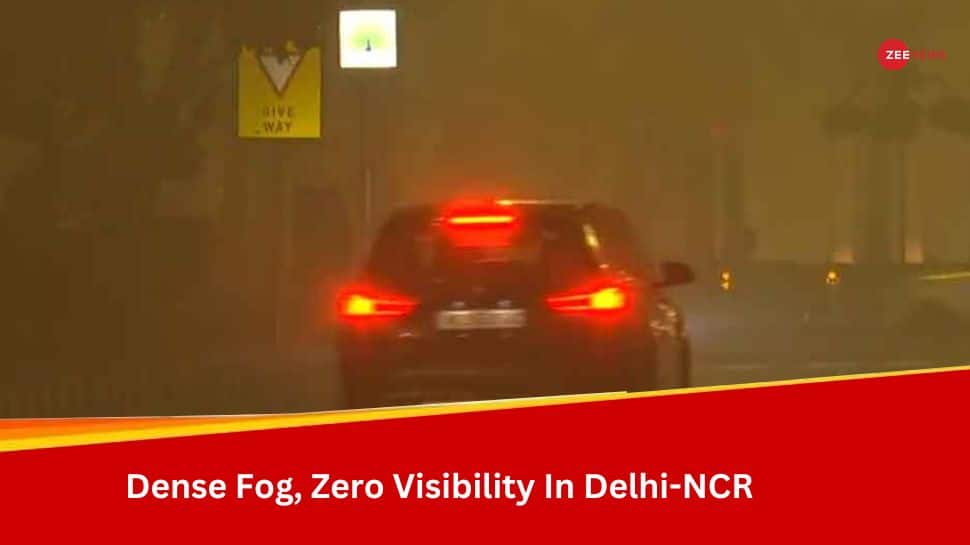 Delhi Weather Today: Thick Layer Of Fog Shrouds Delhi-NCR, Zero Visibility In Several Areas
