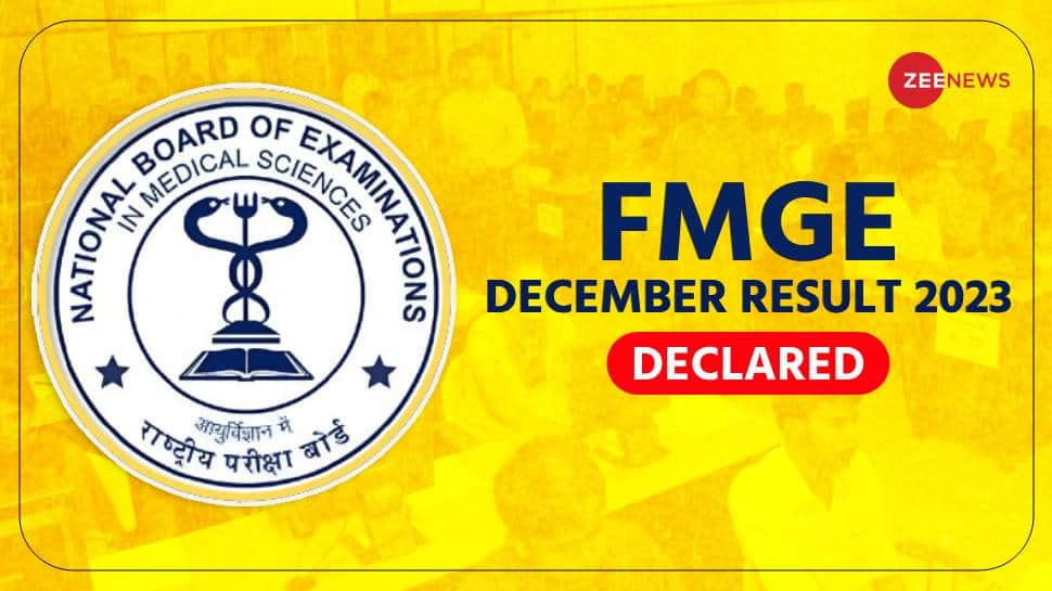 FMGE December Result 2023 Declared At natboard.edu.in Check Direct