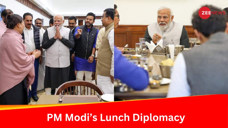 PM Modi&#039;s Lunch Diplomacy: Shares Meal, Views With Cross-Party MPs At Parliament Canteen