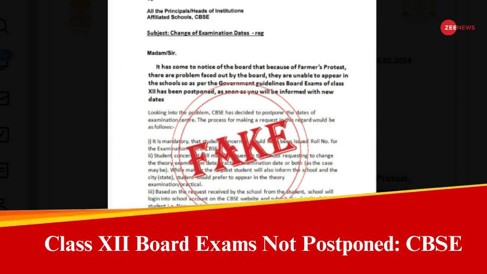 CBSE Denies Postponement Of Class 12th Board Exams, Calls Viral Letter Fake