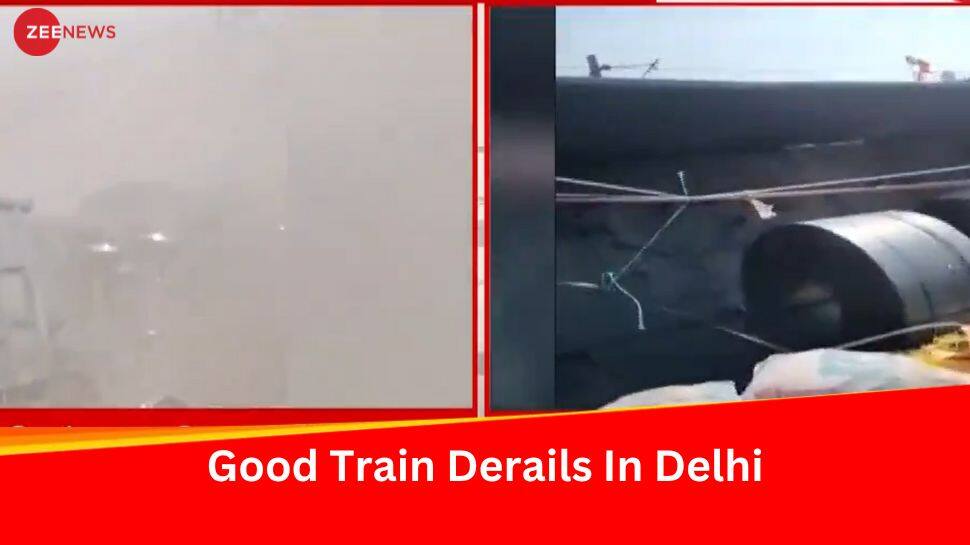 Watch: Goods Train Derails In Delhi's Zakhira | Railways News - Vimarsana News