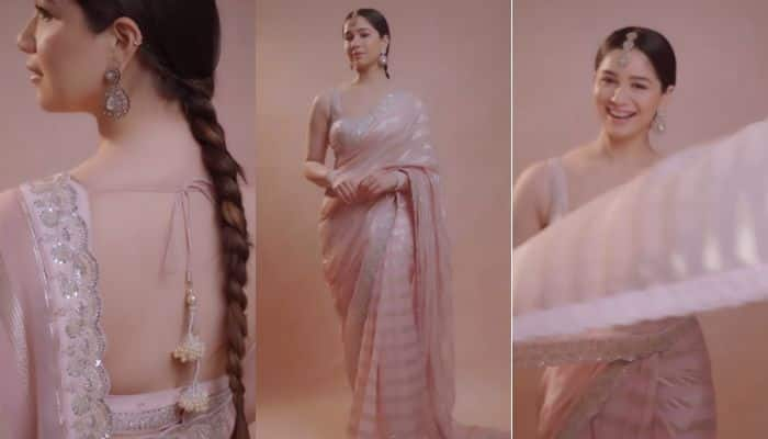 Sara Tendulkar&#039;s Pink Saree With Backless Blouse Breaks Internet, Video Goes Viral - Watch