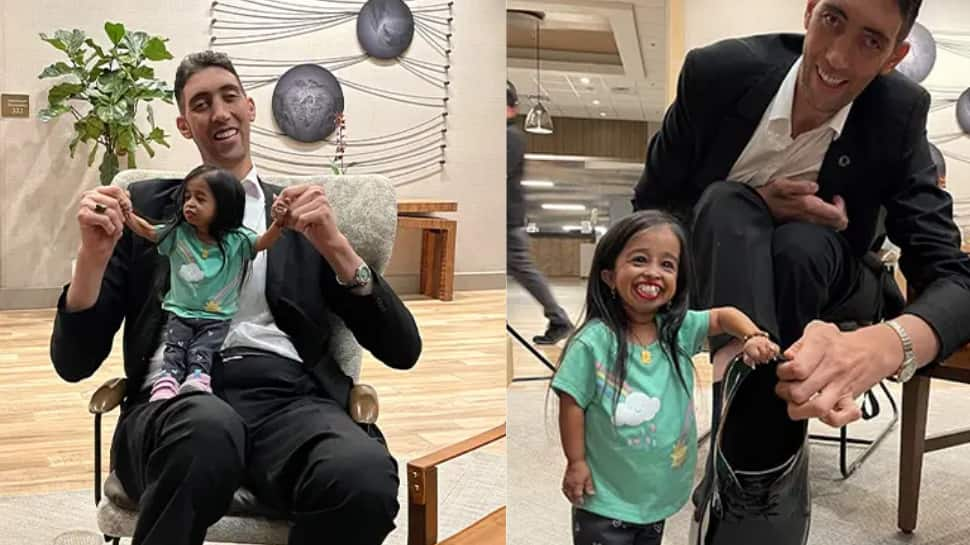 World&#039;s Tallest Man And Shortest Woman Meet For &#039;Top Secret Project&#039;; Check Photos