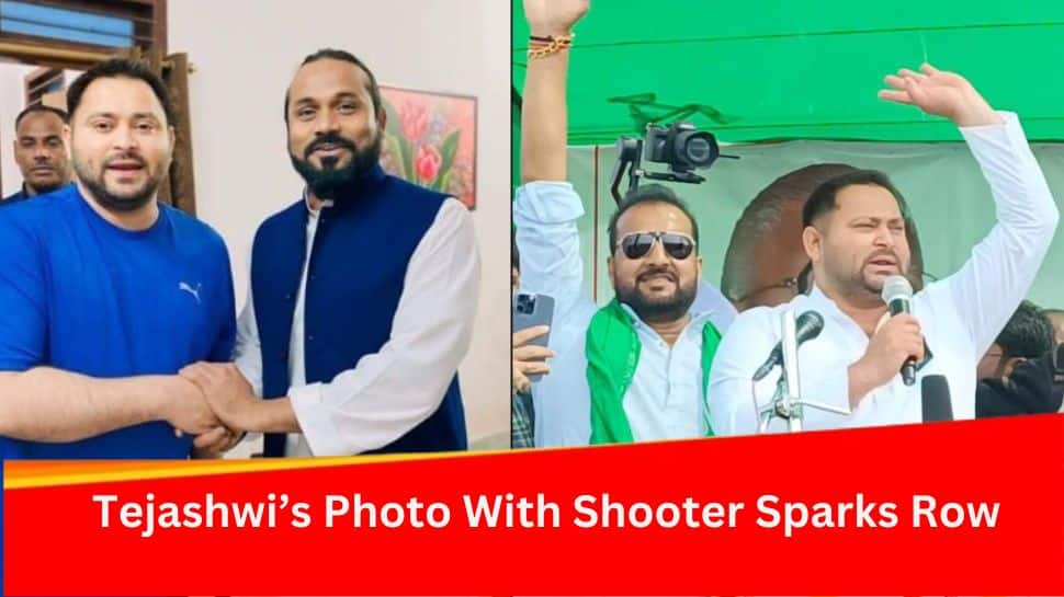 Tejashwi&#039;s Pictures With Sharp Shooter Go Viral, Spark Political Row In Bihar