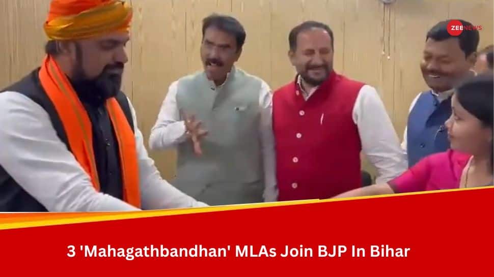 In Big Setback To INDIA Bloc In Bihar, 3 &#039;Mahagathbandhan&#039; MLAs Join BJP