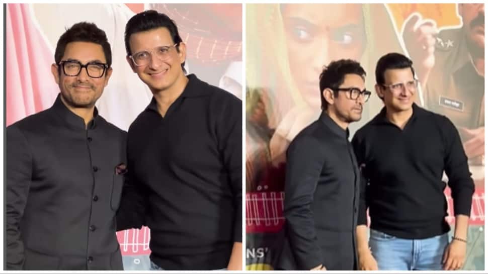 WATCH: Aamir Khan Reunites With 3 Idiots Co-star Sharman Joshi At Laapata Ladies Screening 