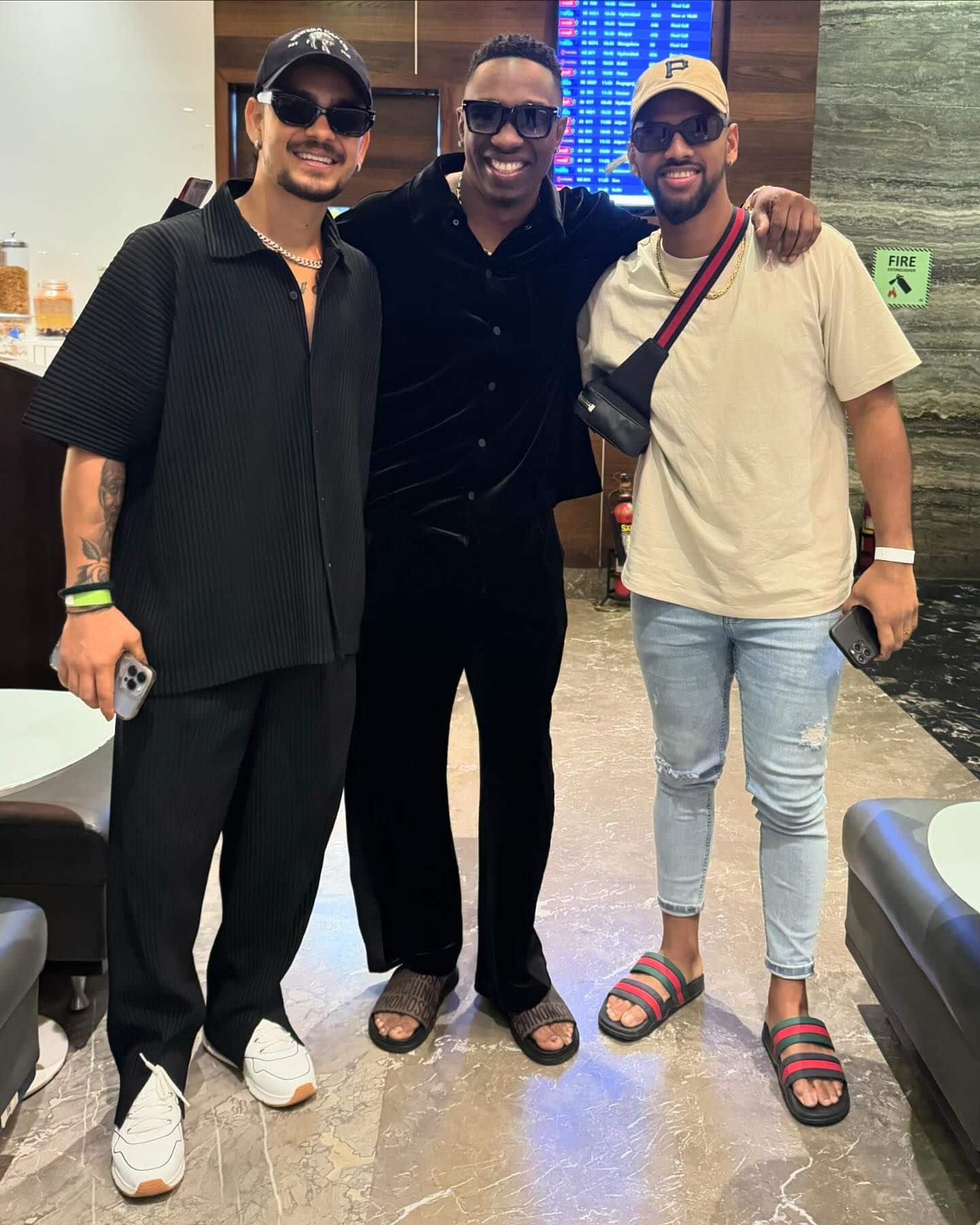 Ishan Kishan, DJ Bravo And Nicholas Pooran