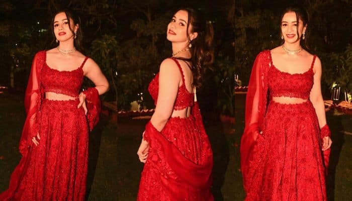 Sara Tendulkar Stuns In Red Lehenga At Ambani Pre-Wedding Bash