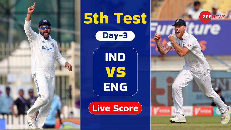 ENG 19510 (48.1) Day 3, IND VS ENG 5th Test LIVE India Thrash