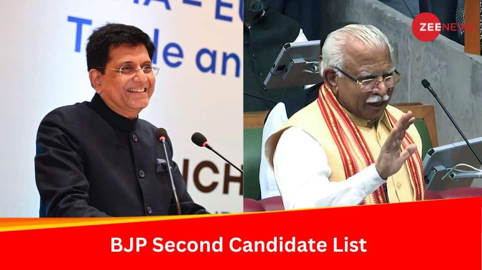 Manohar Lal Khattar, Piyush Goyal, Nitin Gadkari Among Prominent Names In BJPs 2nd List Of Candidates For Lok Sabha Polls