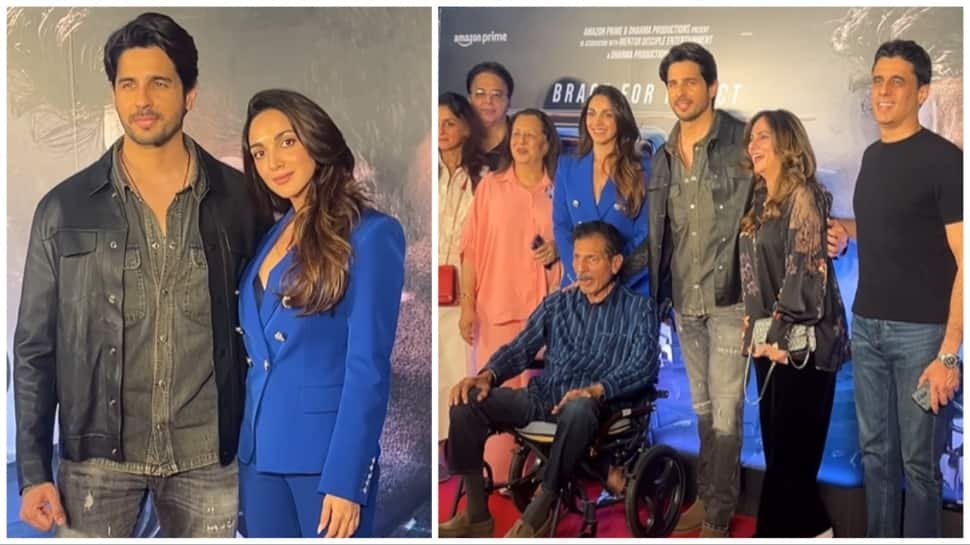 WATCH: Sidharth Malhotra Poses With Kiara Advani, Father In Wheelchair - Check Video