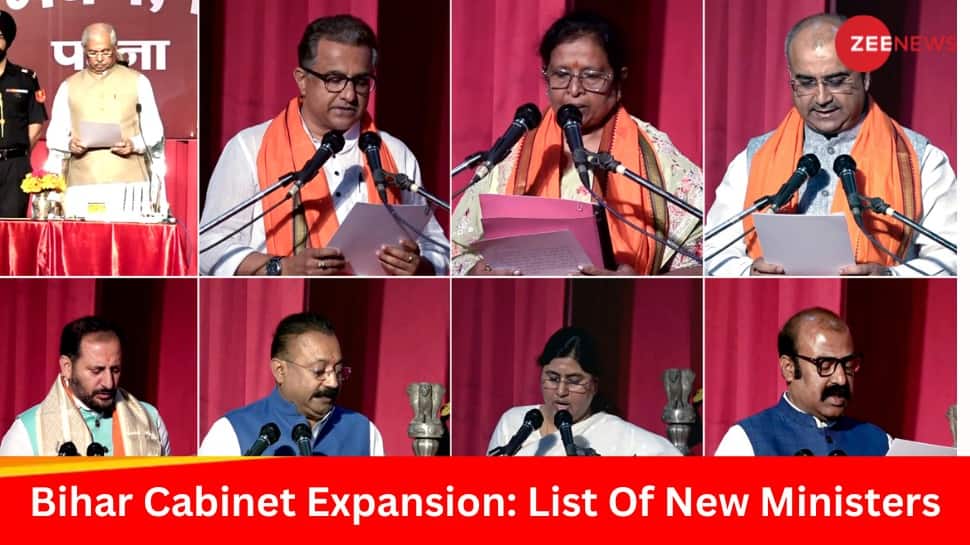 CM Nitish Kumar Expands Bihar Cabinet, 12 BJP, 9 JDU MLAs Take Oath As Ministers
