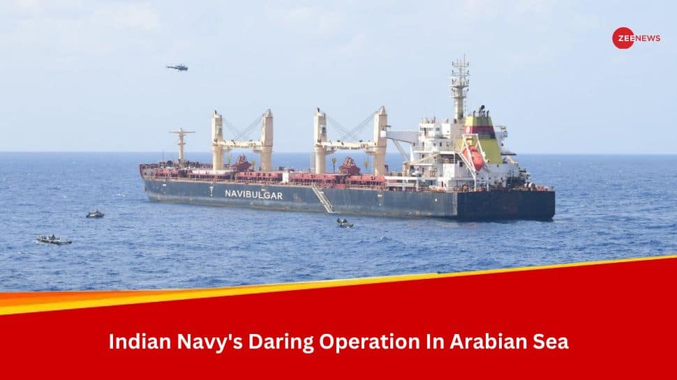 Indian Navy&#039;s Daring Operation In Arabian Sea: 35 Pirates Surrender, 17 Crew Members Rescued