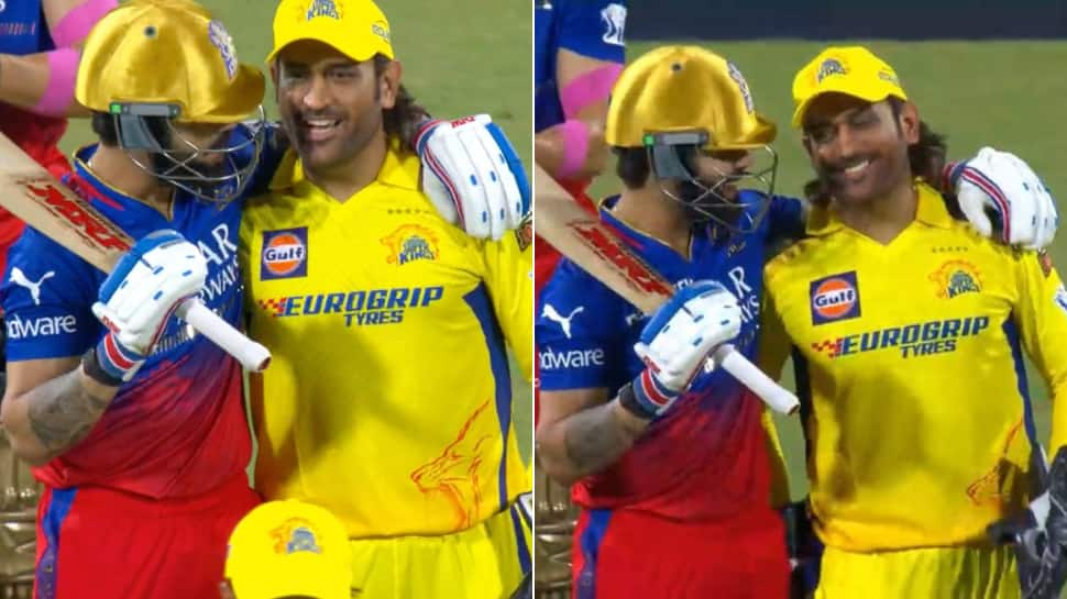 WATCH: Virat Kohli, MS Dhoni Share Heartwarming Moment During CSK vs RCB Clash, Video Goes Viral